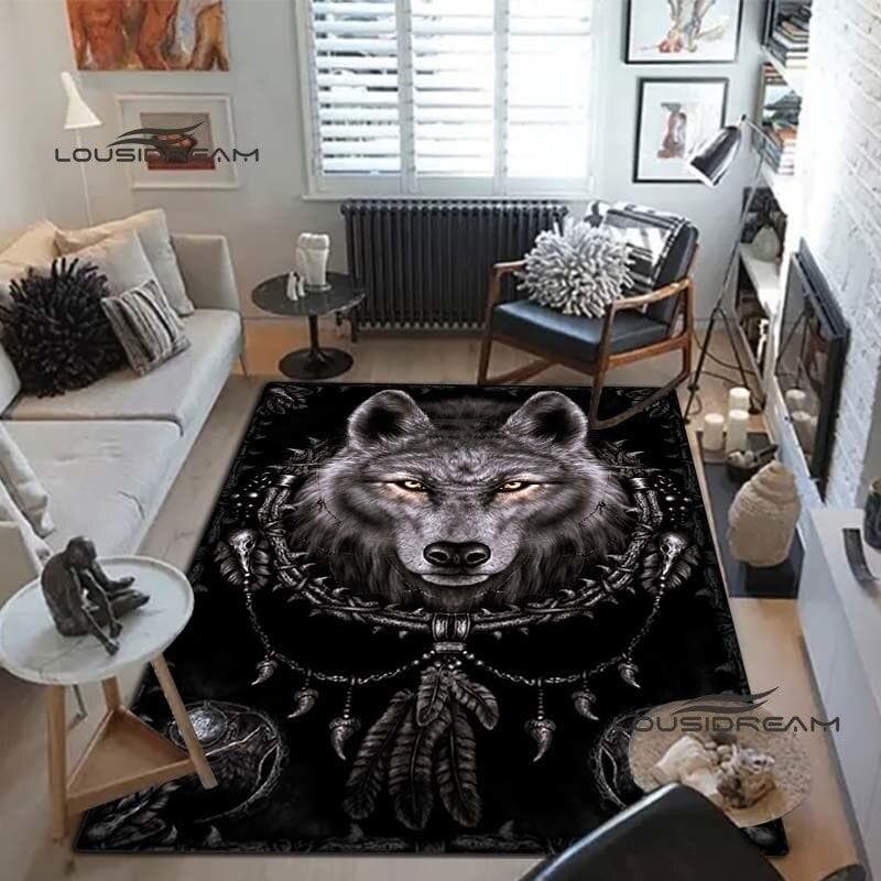 Wolf art Carpets and Rug 3D printing animal Carpet Floor Mat Living Room Bedroom Large Area Soft Carpet Kids Room Rug 60cm x 90cm