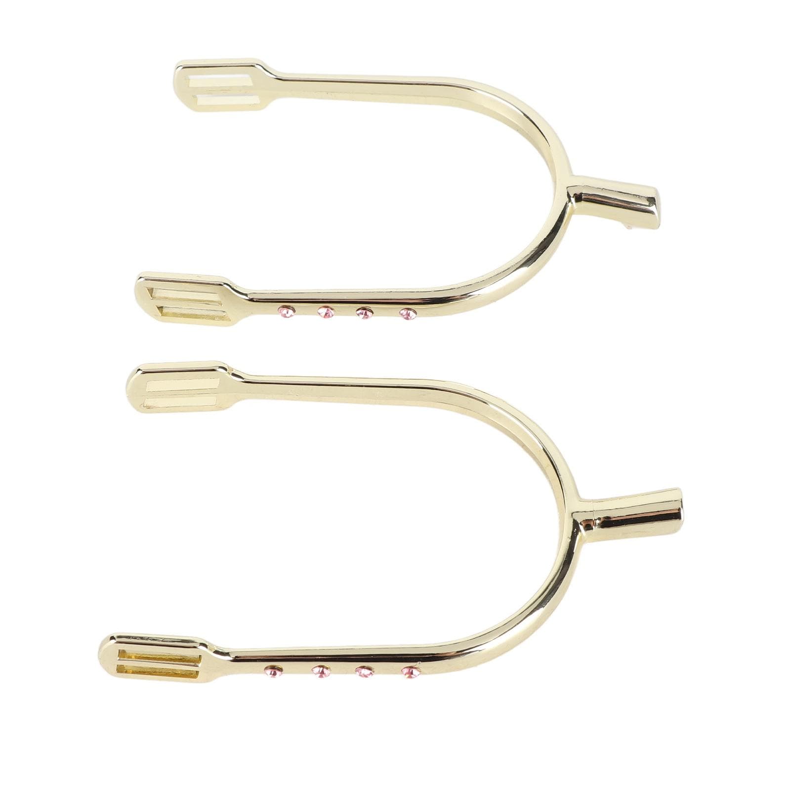 Young Girl Chrome Plated Spurs Women s Chrome Brass Zinc Alloy Narrow Spurs(Gold)