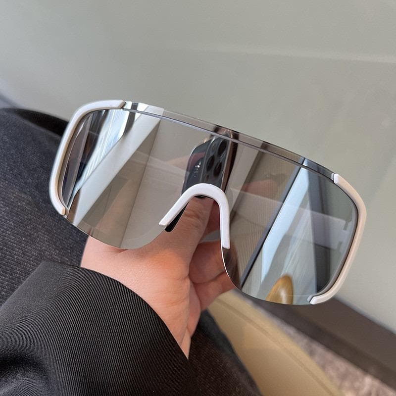 UV400 Cycling Sunglasses Oversized Frame Windproof Eye Protection for Outdoor Sports Mountaineering Skiing