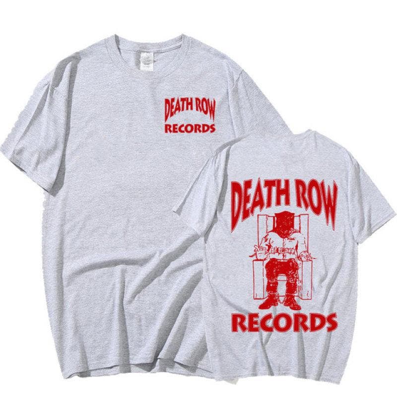 Death Row Records T Shirt Men Women Cotton High Quality Aesthetic T-shirt Tupac 2pac Vintage Hip Hop T-shirt Harajuku Streetwear M