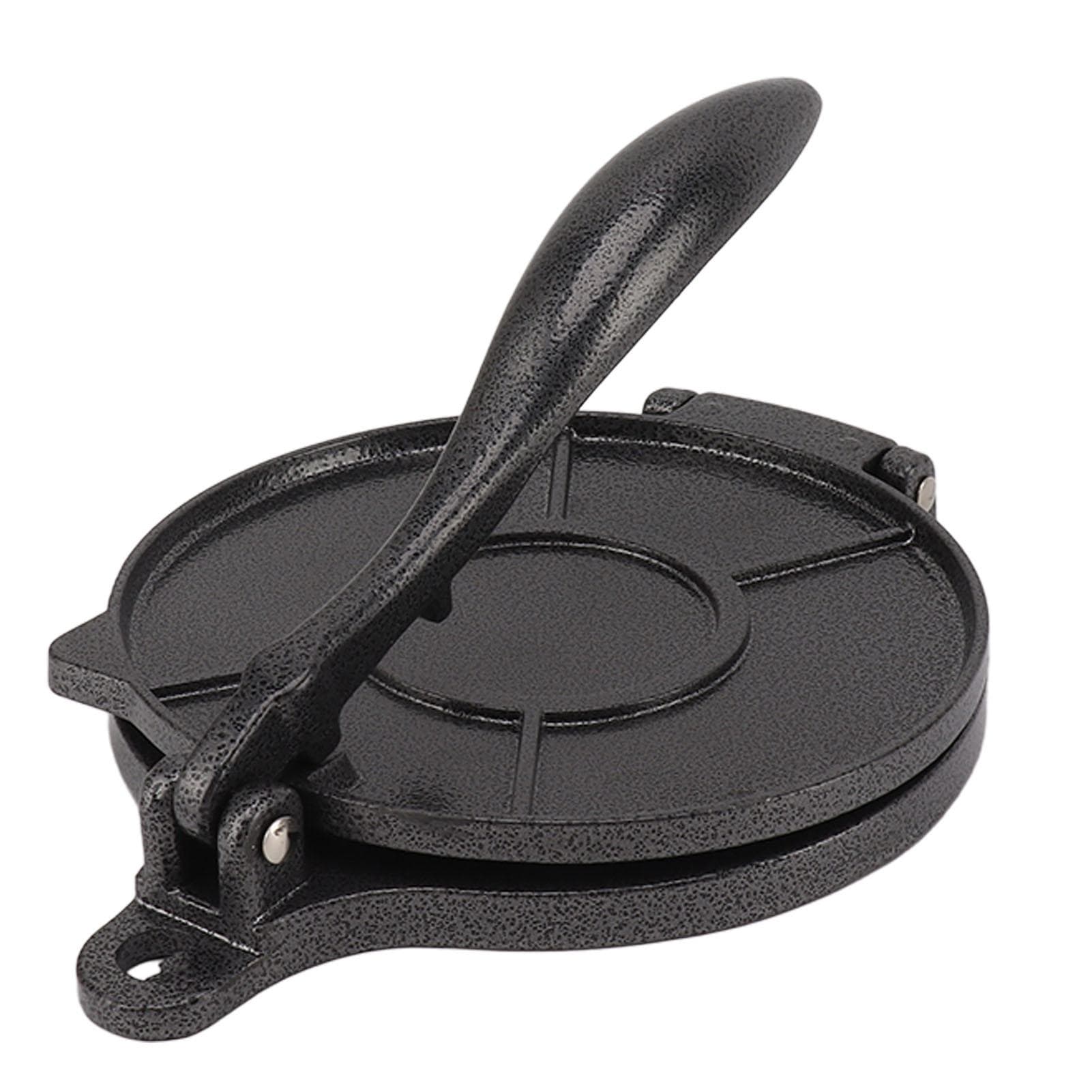 Tortilla Press Aluminum Alloy Manual Tortilla Maker Pressing Tool for Pizza Pie Patty Making 20cm 16cm black