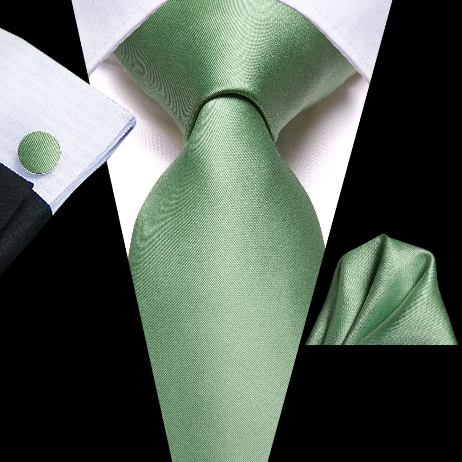 Hi-Tie New Fashion Mens Tie Business Necktie Hanky Cufflinks Tie Set N-3403