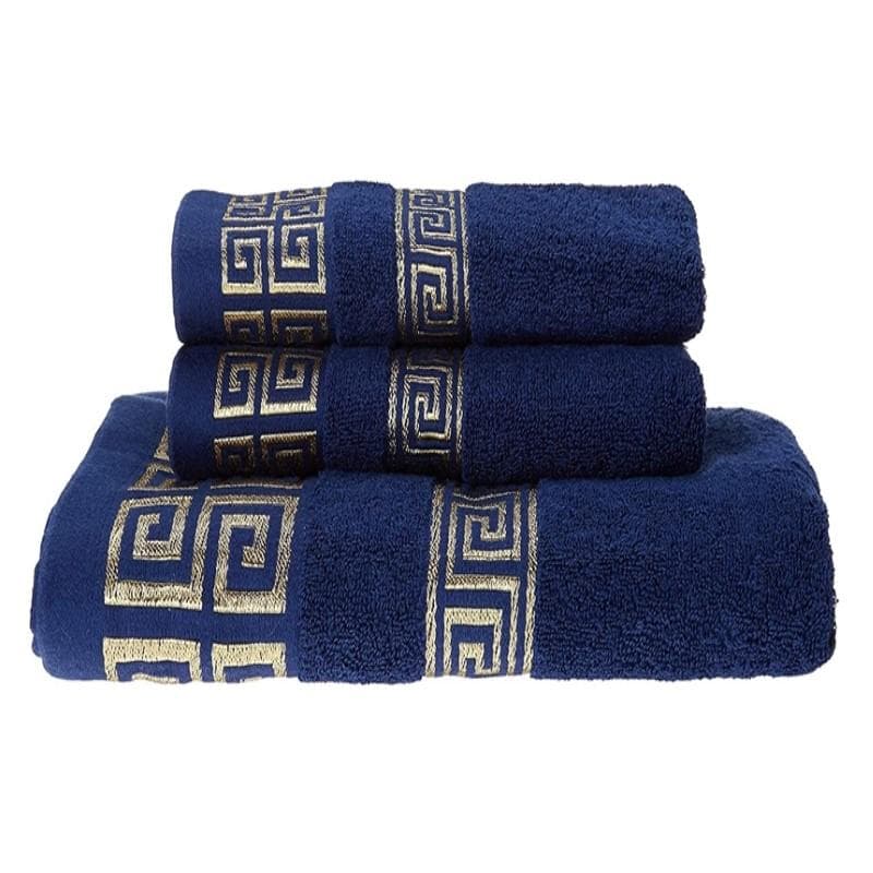 100% Cotton High Quality Face Bath Towels White Blue Bathroom Soft Feel Highly Absorbent Shower Hotel Towel Multi-color 75x35cm 35x75cm&1pc blue