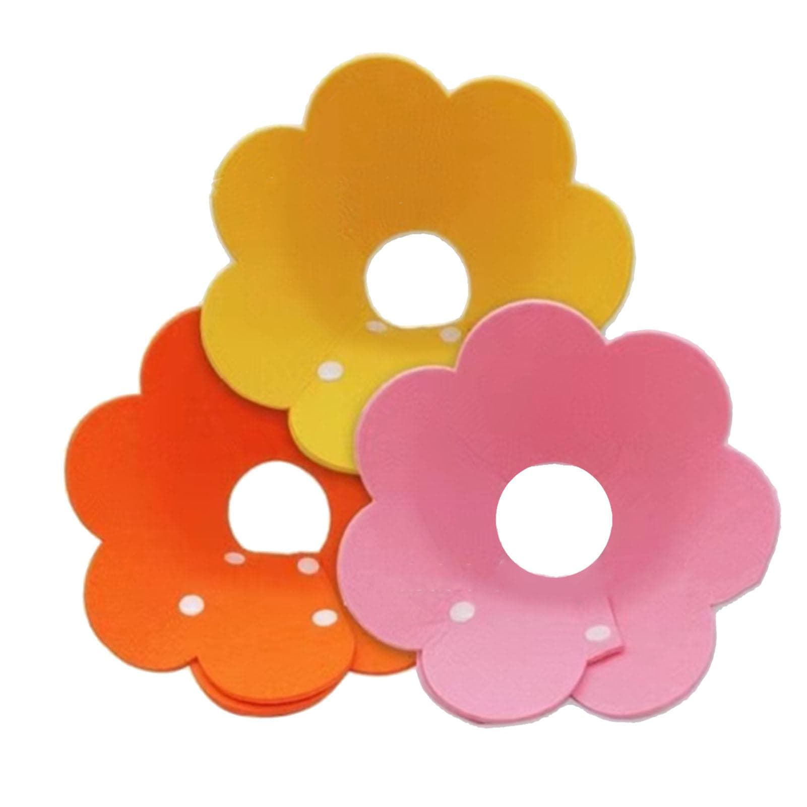 Cat Recovery Collar Snap Button Closure Prevent Licking Sunflower Shape Cute Felt Cat Elizabethan S(for 2-4kg)