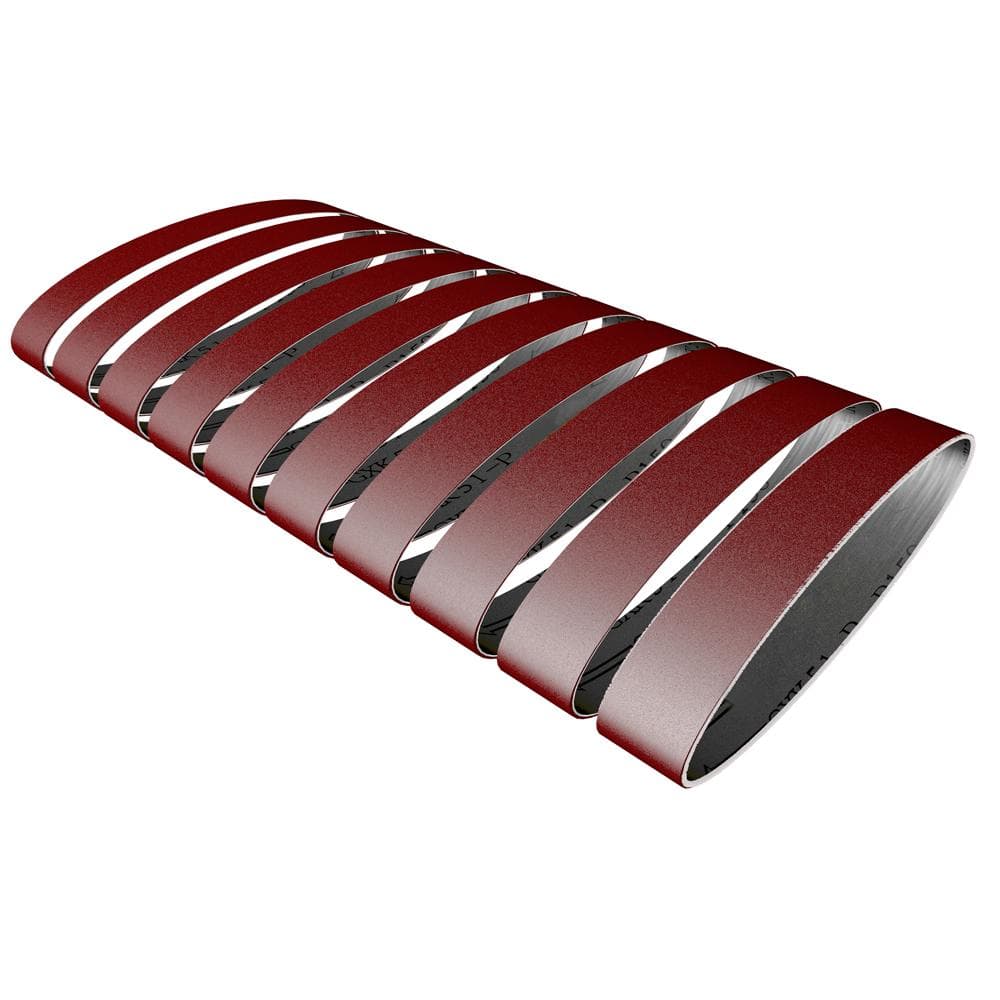 10pcs Sanding Belts Set 60-1000 Grit Grinding and Polishing Replacement for Angle Grinder 25 * 330mm