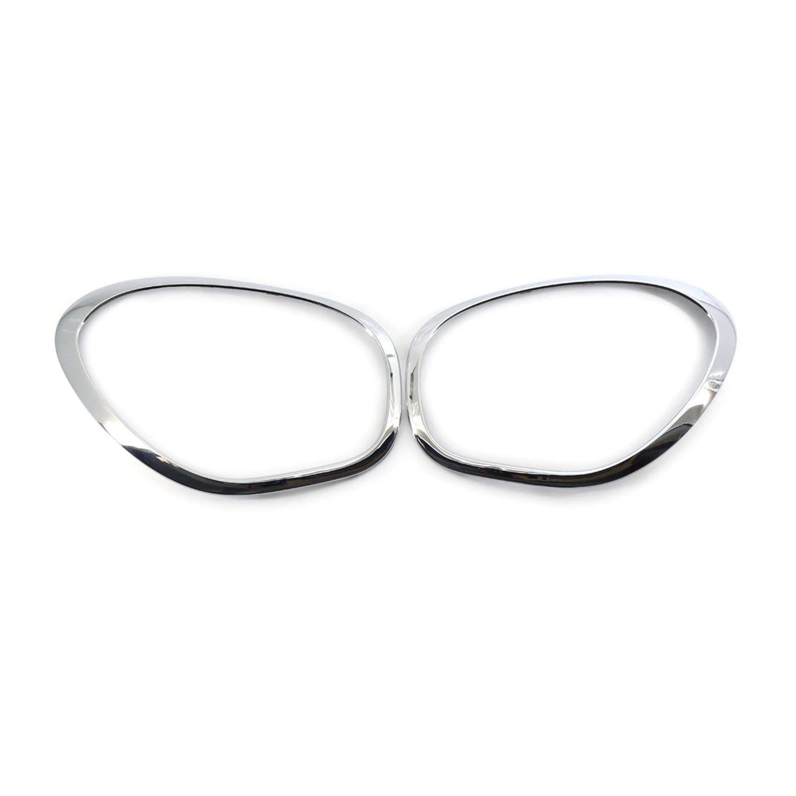 Headlight Trim Ring 2pcs Replacement for BMW MINI Cooper Countryman 2011-2016 OEM 51139801573; silver