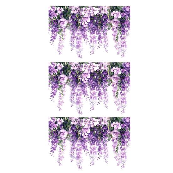 Window Sticker Rose Vine Design PVC Waterproof Wall Sticker No Glue Residue Versatile D