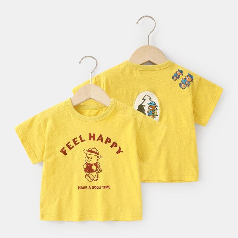 Baby Clothes Casual Short-sleeved T-shirts Summer Clothes Boys Girls Baby Children Children Summer Half-sleeved Tops 120cm