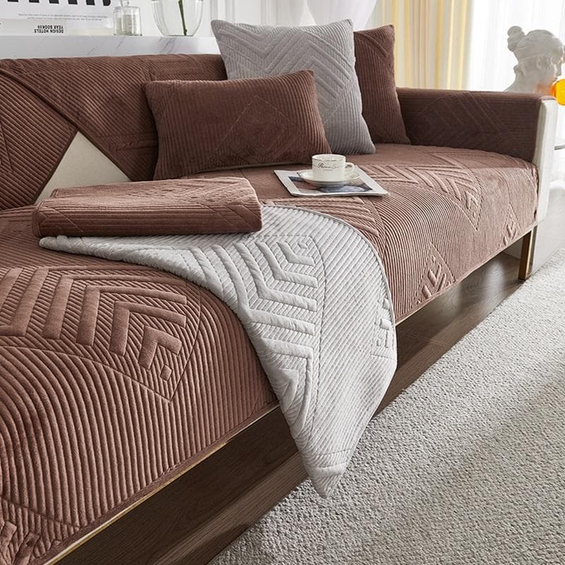 Thick Plush Sofa Cover Four Seasons Universal Sofa Towel Protection Non-slip Washable Couch Cushion Slipcover for Living Room 70x70cm 1pcs