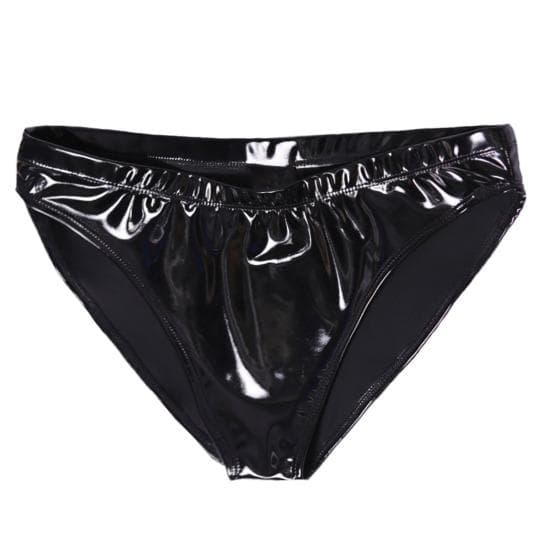 Women Panties Glossy Surface Breathable Solid Color Triangle Shape Elastic Waist Honeymoon Underwear M