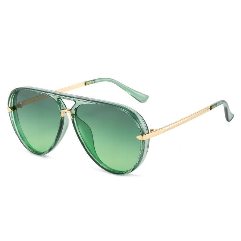 Fashion Double-barrel Sunglasses Pilot Style Retro Large-frame Toadstool Glasses 6653 Versatile Eyewear