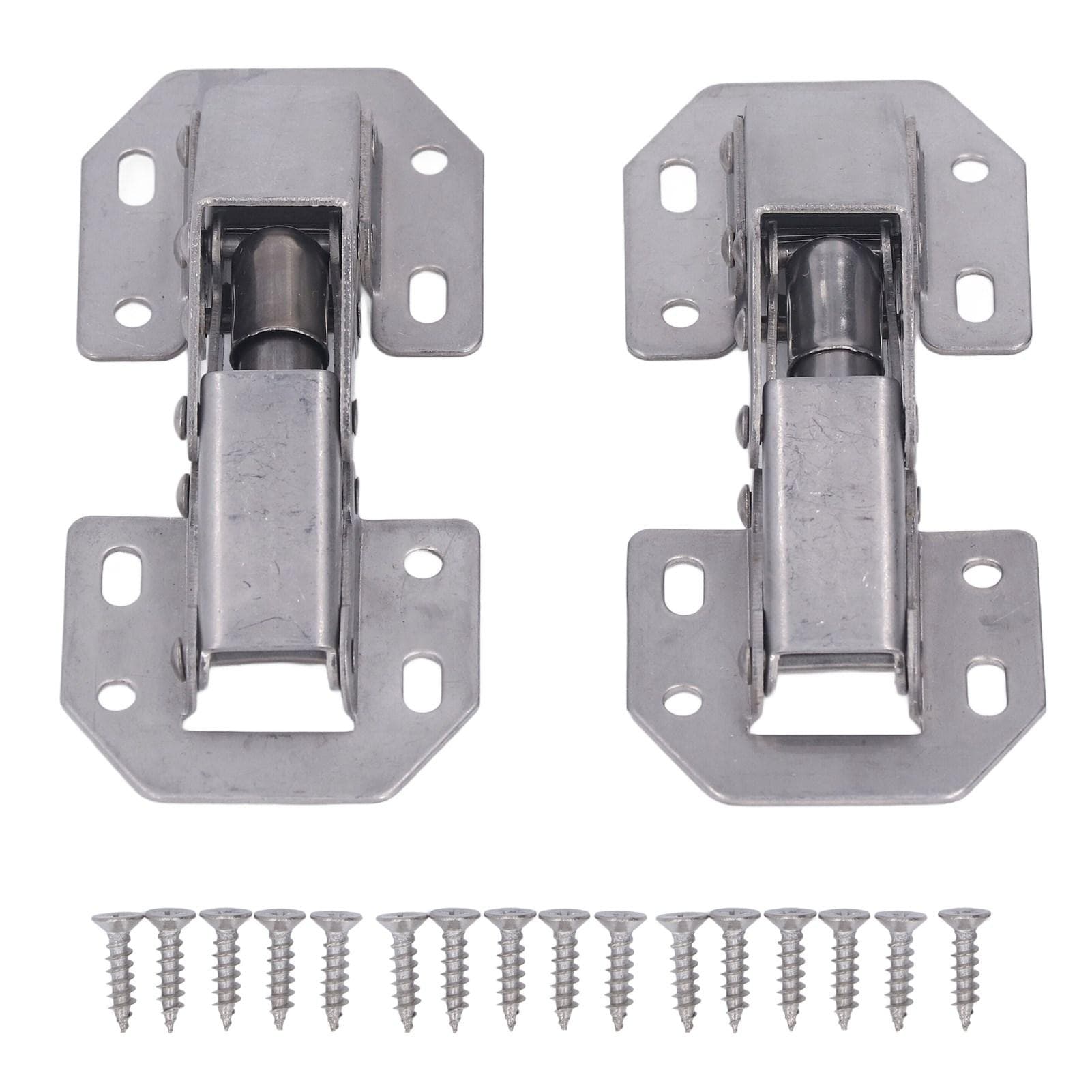 2 Set Zinc Alloy Cabinet Hinges 4 Inch Hole Free Cupboard Door Hinges Bridge Type for Wardrobe Door