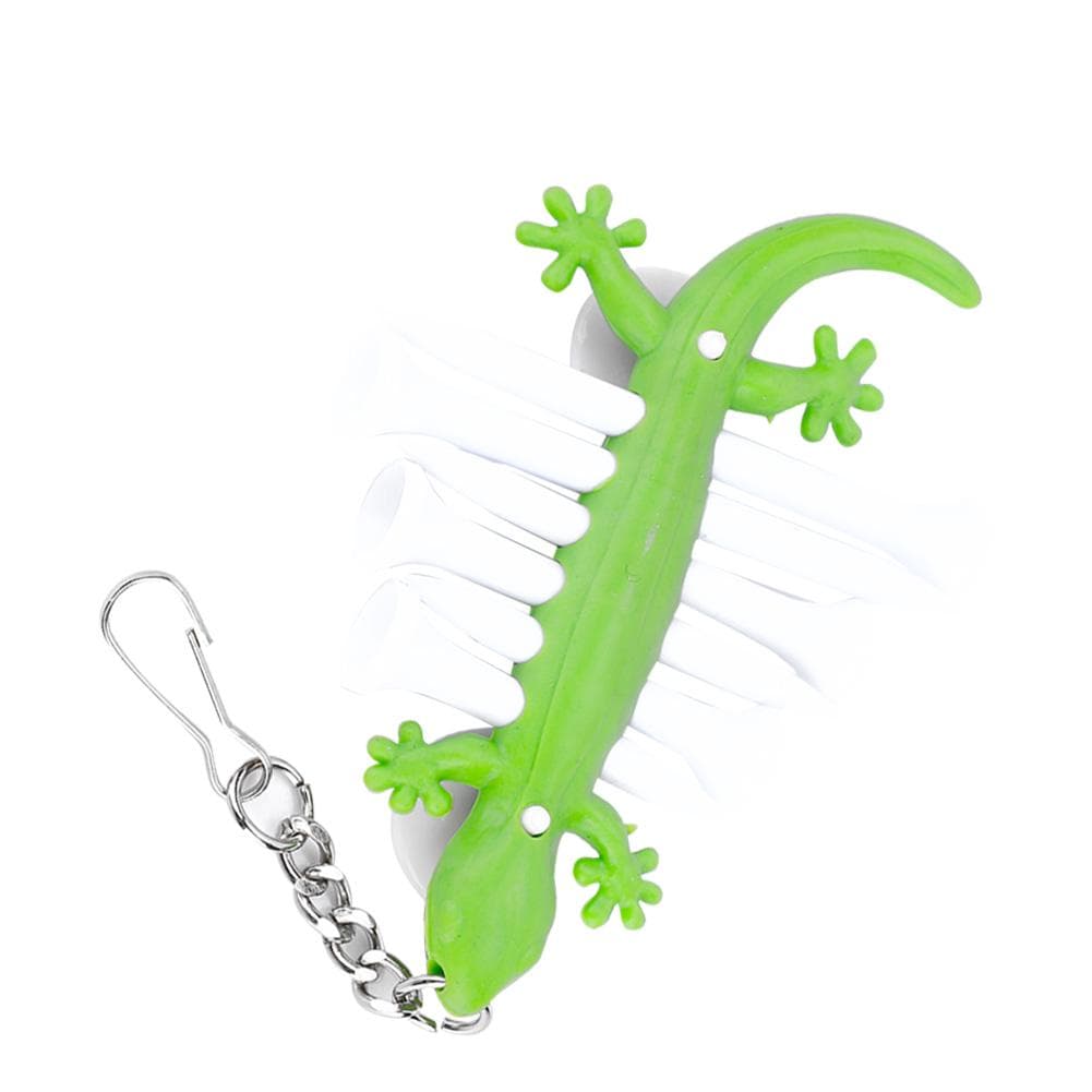 Portable TPE & Plastic Golf Tees Holder Carrier with Tee Ball Maker Green Gecko