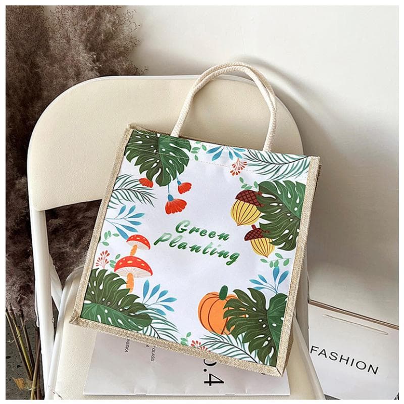 Women's Handbag Hand-painted Bento Bag Portable Shoulder Bag with Zipper Large Capacity Bag 30*13*30