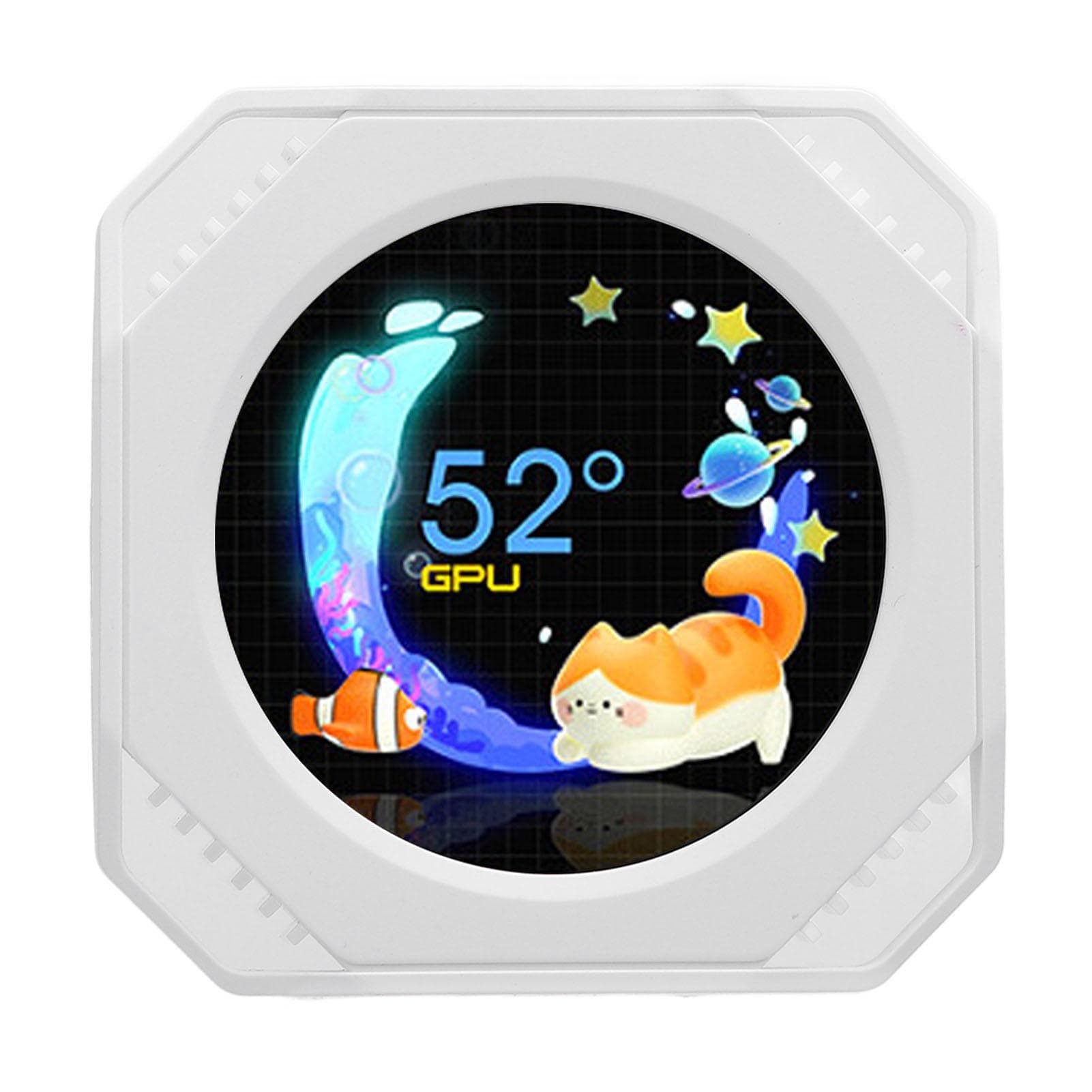 2.1 Inch Computer Secondary Screen DIY Dynamic Theme Water Cooler Screen USB RGB GPU CPU white