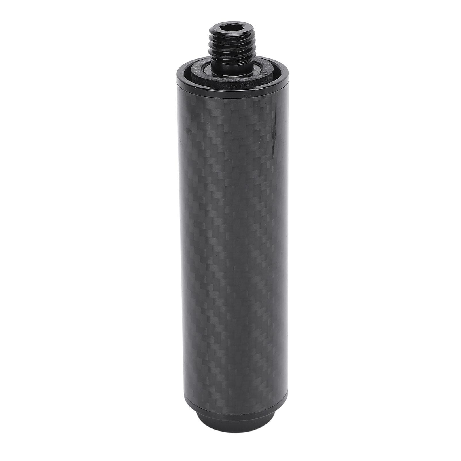 Billiard Pool Cue Extender 4 Inch Carbon Fiber Pool Cue Extension Stick with Rubber Rear Plug for