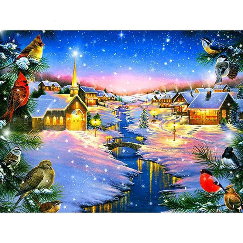 DIY Crystal Full Drill Round 5D Diamond Painting Cross Stitch Kit Mosaic Rhinestone 20X30CM