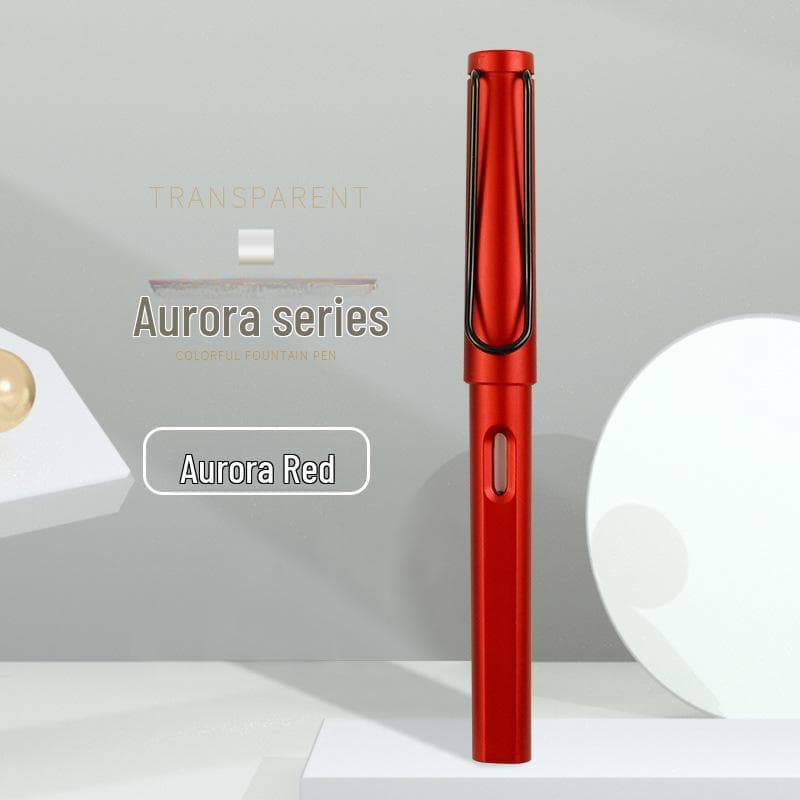 Colorful Student Fountain Pen with Replaceable Ink Capsule for Calligraphy and Correct Writing Posture +30 Black Ink Cartridges