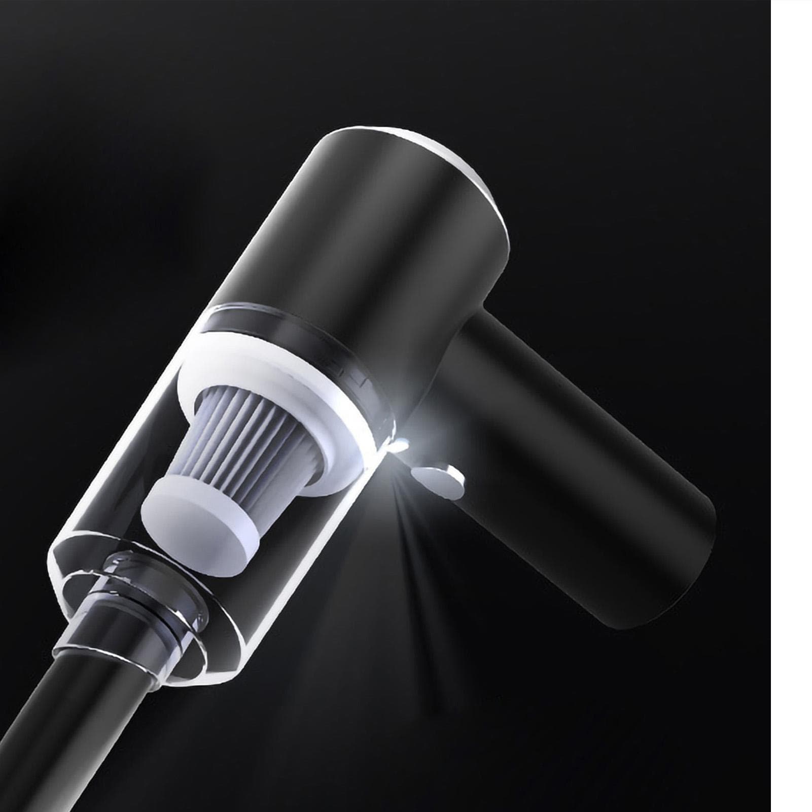 120W Handheld Vacuum Cleaner Wet Dry Dual Use 6000PA Strong Suction Wireless for Car Home White