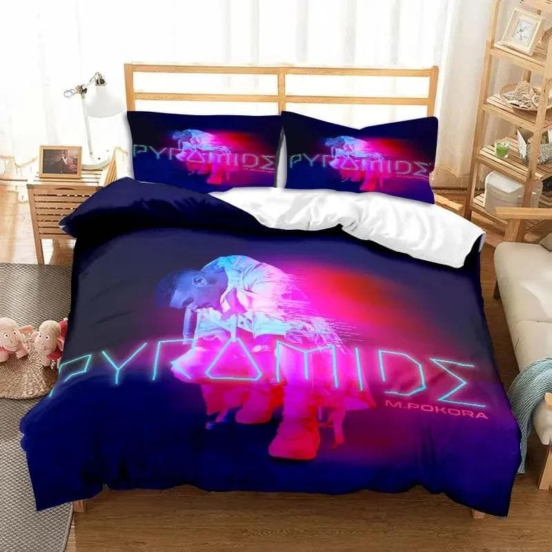 3D Print Matt M. Pokora Bedding Set Double Twin King Duvet Cover Comforter Pillowcase Boys Girls Adults Bedroom EU single(135x200cm)