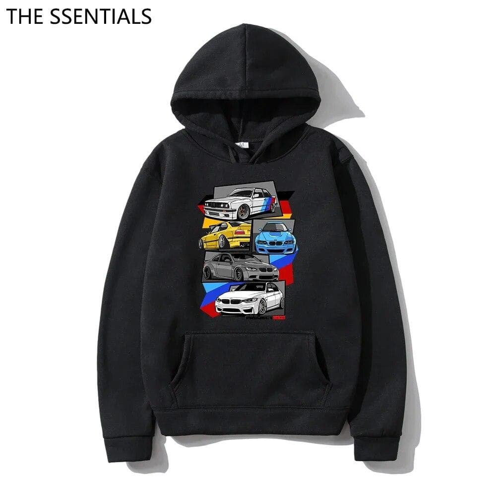 Classic E30 E46 E92 F80 M3 E36 Hoodies Fashion Graphic Initial D Hoodie Unisex Hip Hop Pullover Sweatshirt Car Graphic Hoody XL