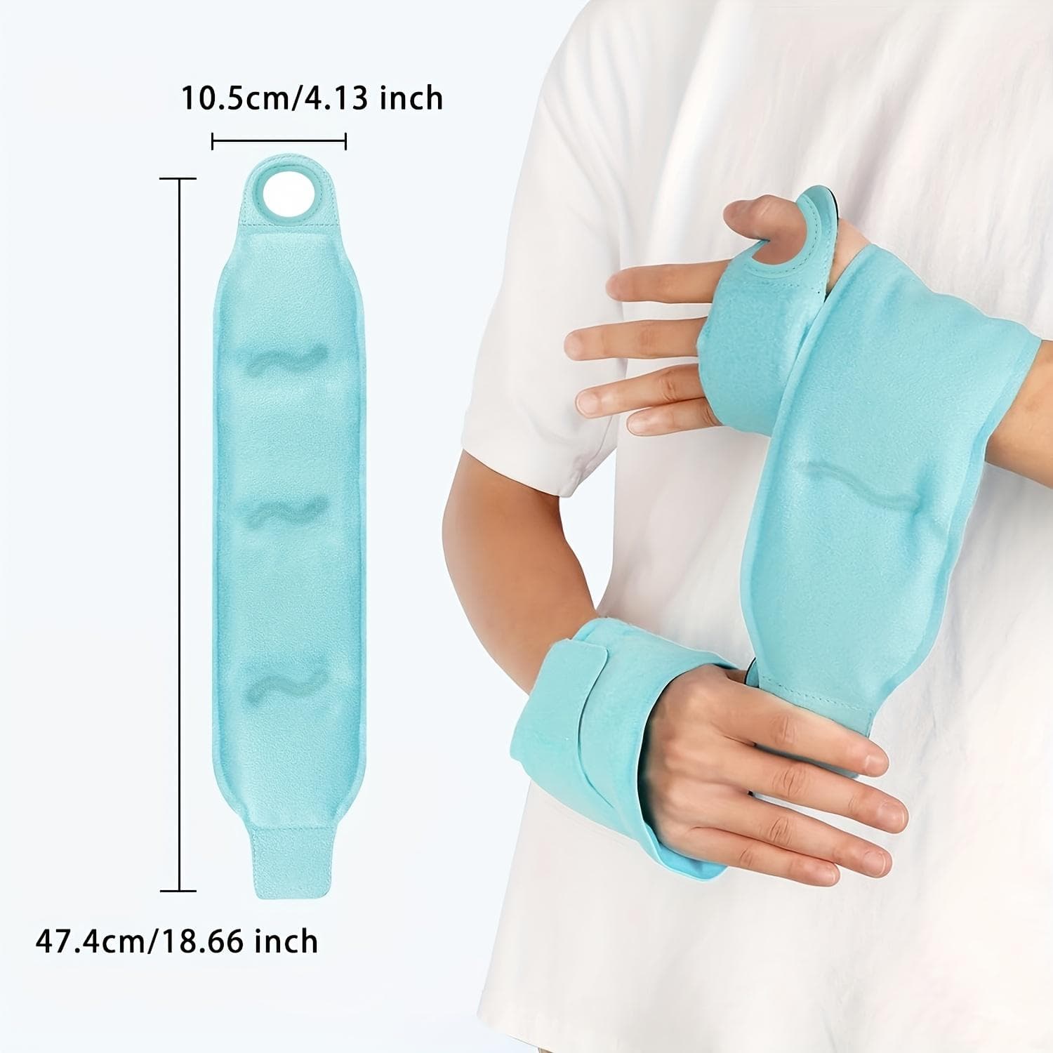 Adjustable Cold Gel Wrap Sports Ice Pack Joint Muscle Soreness Relief Reusable Waist Shoulder Neck Cold Gel Wrap Ice Pack blue