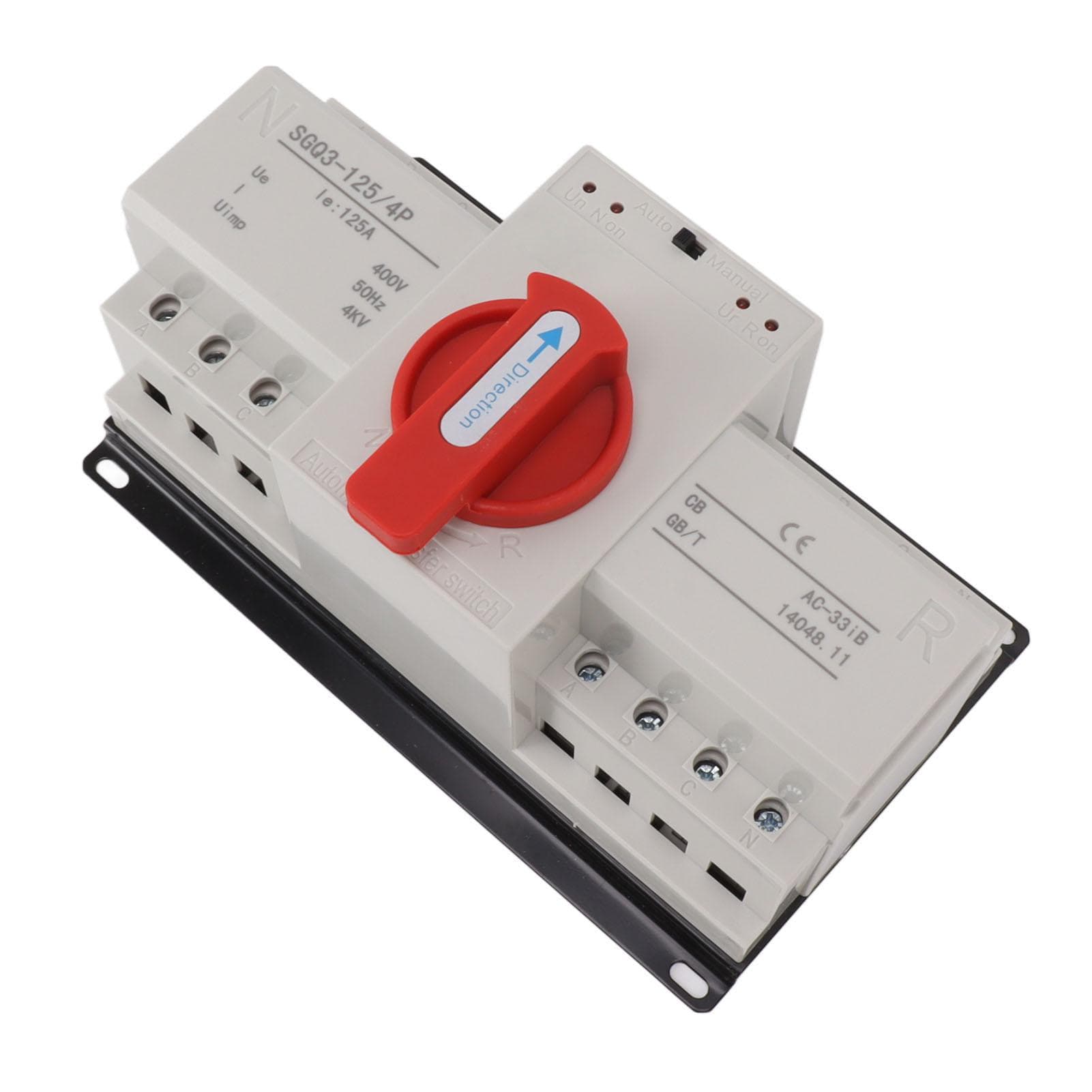 Dual Power Automatic Transfer Switch Auto Manual Mode Transfer Switch for Home Building 400V 125A