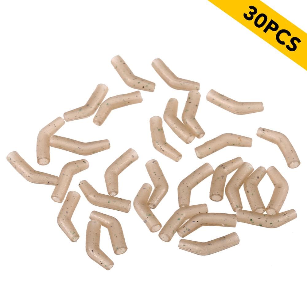 Fishing Line Aligner Anti-tangle Hook Sleeves Bent Hook Aligner Carp Fishing Hair 30 pcs