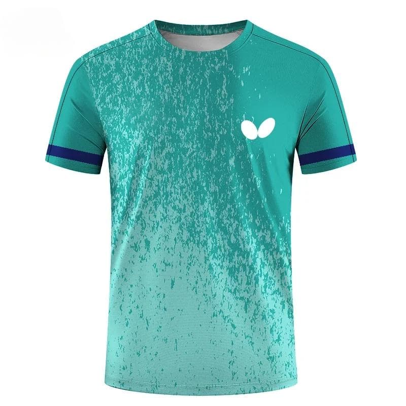 Men's T-shirt Quick Drying Sport Tennis Clothes Fashion 3D Printing Badminton Uniforms Women Training T Shirt Men's Tops Tees XL