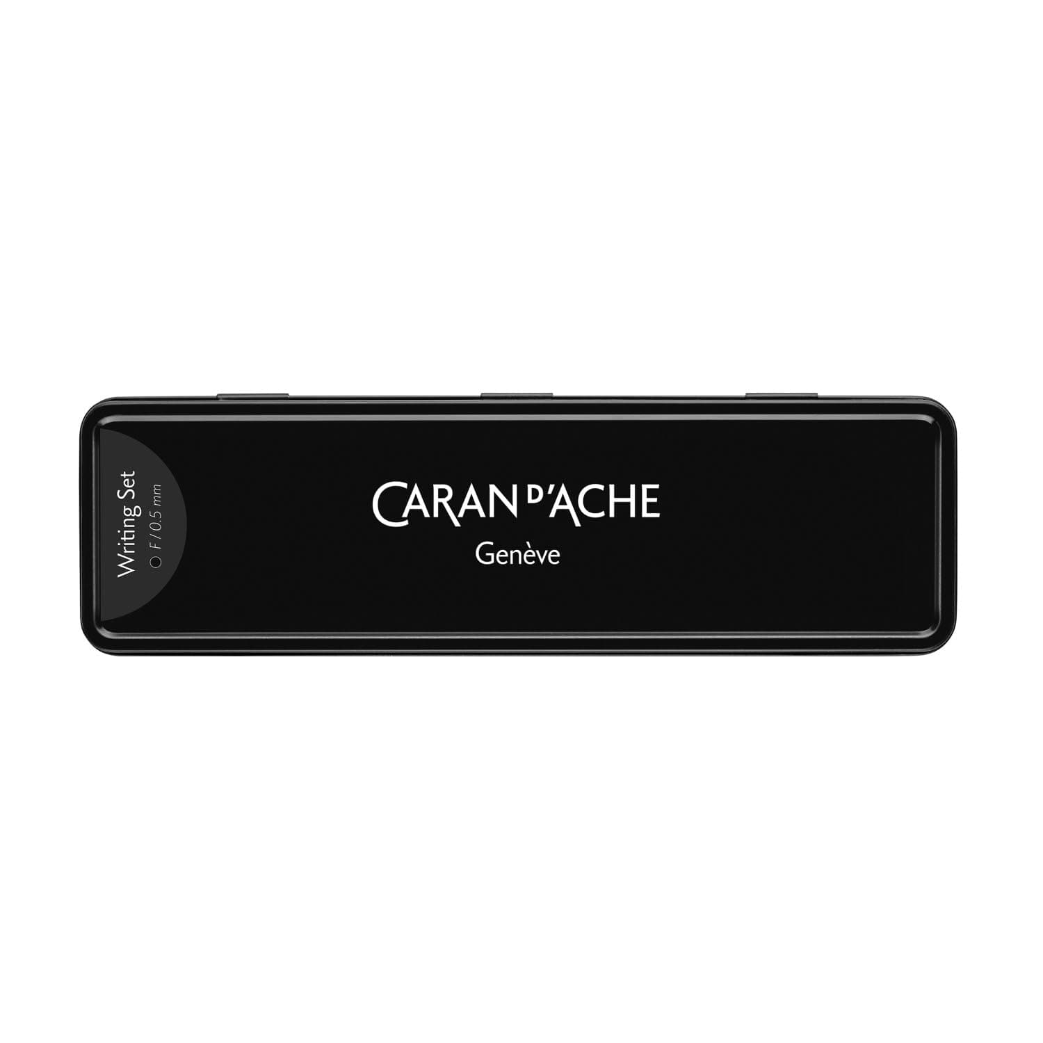 CARAN Gift Set 849 Black Edition Ballpoint Pen Mechanical Pencil Limited Edition Official Import D'ACHE NF8490-496 Oil-Based + 0.5mm