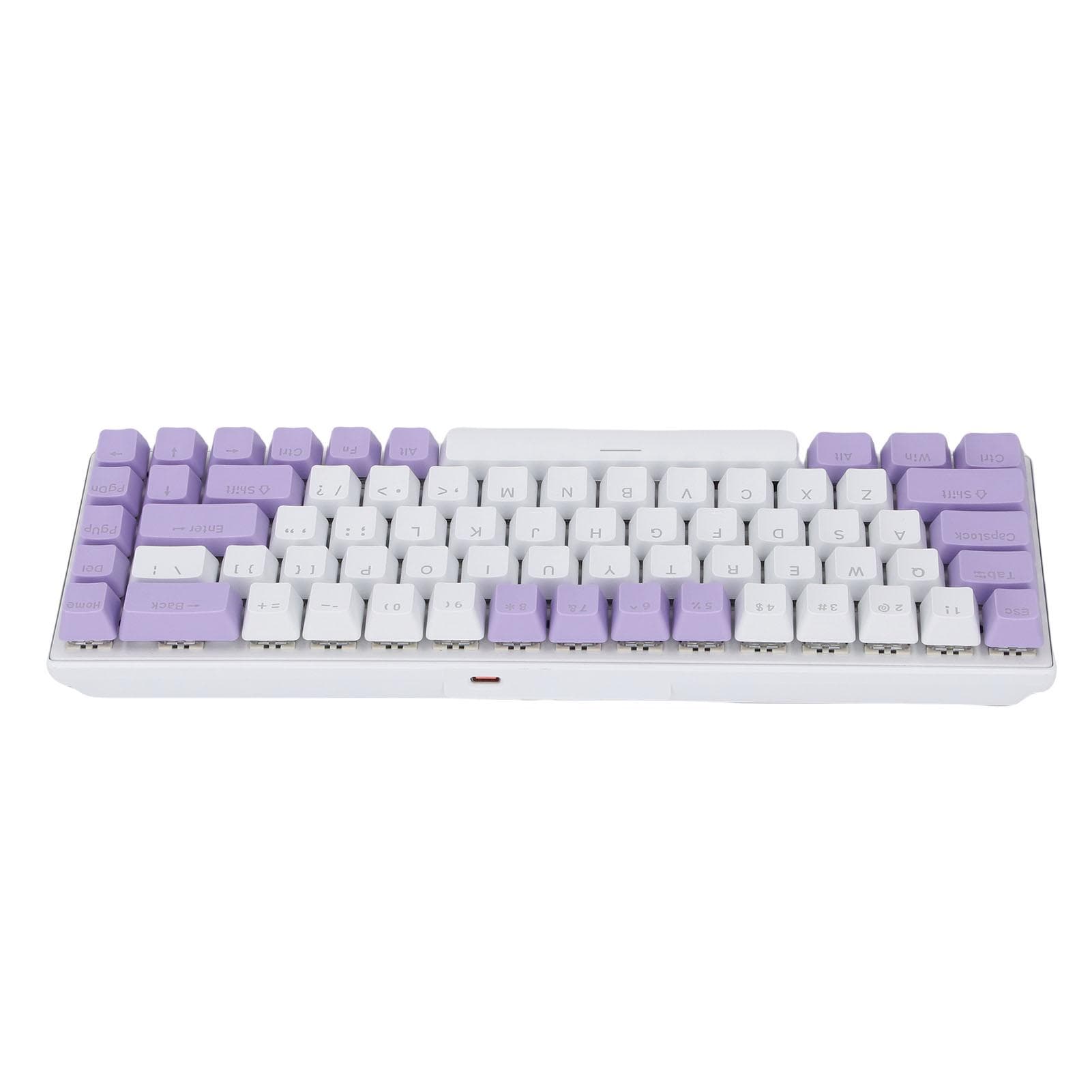 Mechanical Keyboard 60percent RGB Blue Switch 68 Keys Wired Gaming Keyboard for PC Laptop Green White