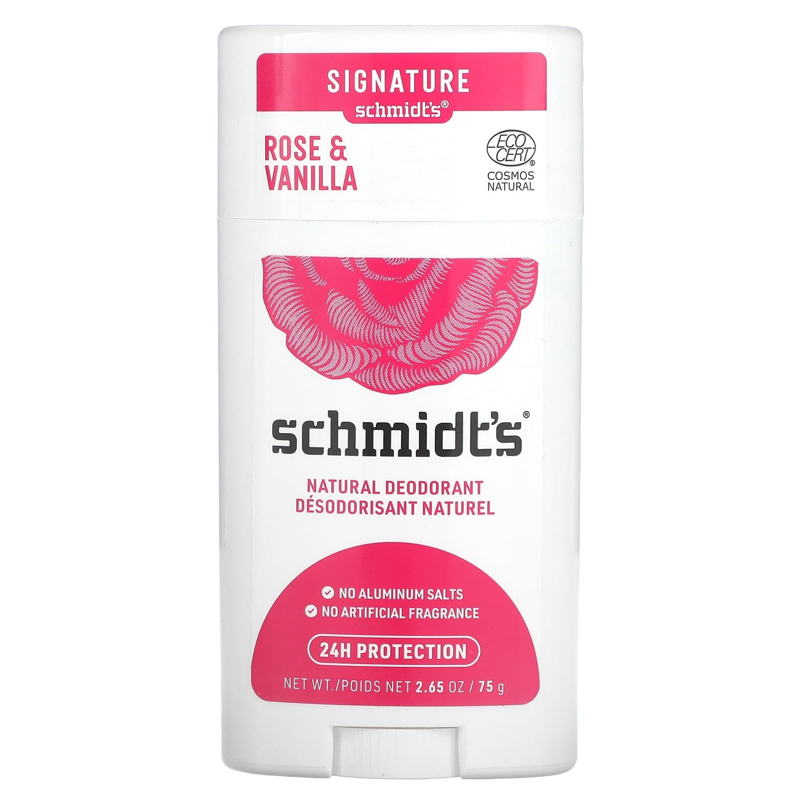 Schmidt's, Natural Deodorant, Rose & Vanilla, 2.65 oz (75 g)