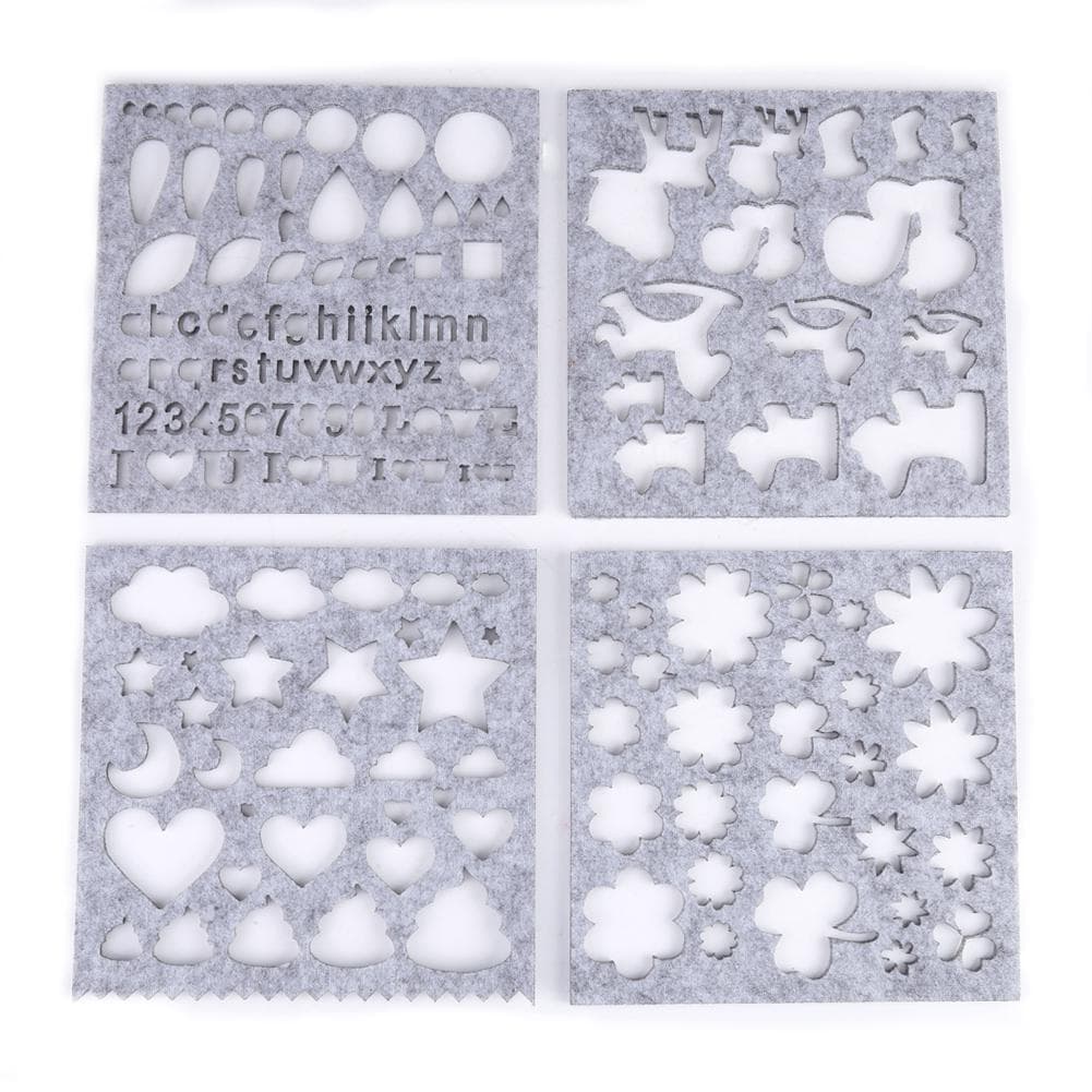 7pcsset DIY Needle Felting Applique Mold Felt Template Beginner Craft Tool