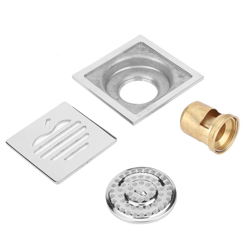 Bathroom Stainless Steel Floor Drain Shower Drainer Anti Clogging and Odor Floor Strainer