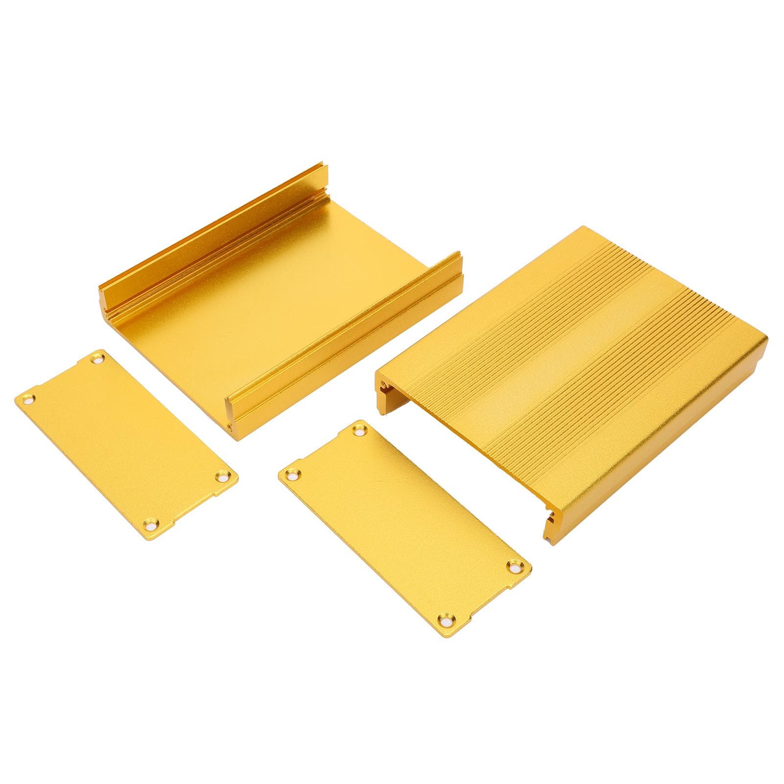 Split Type Housing Project Box Golden Enclosure Case Aluminium Alloy Waterproof for GPS Decoder