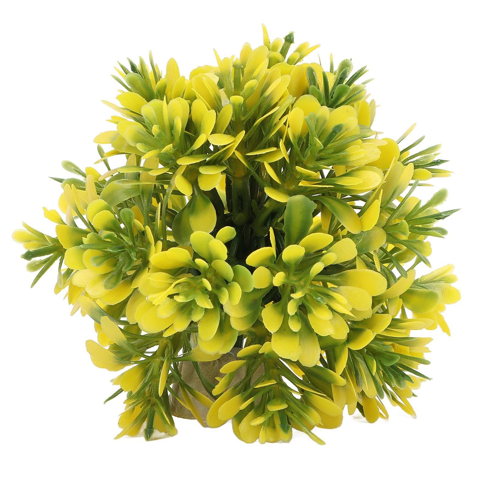 Artificial Aquarium Grass Ball Colorfast Fish Tank Plastic Grass Ball for Aquarium Fish Tank yellow