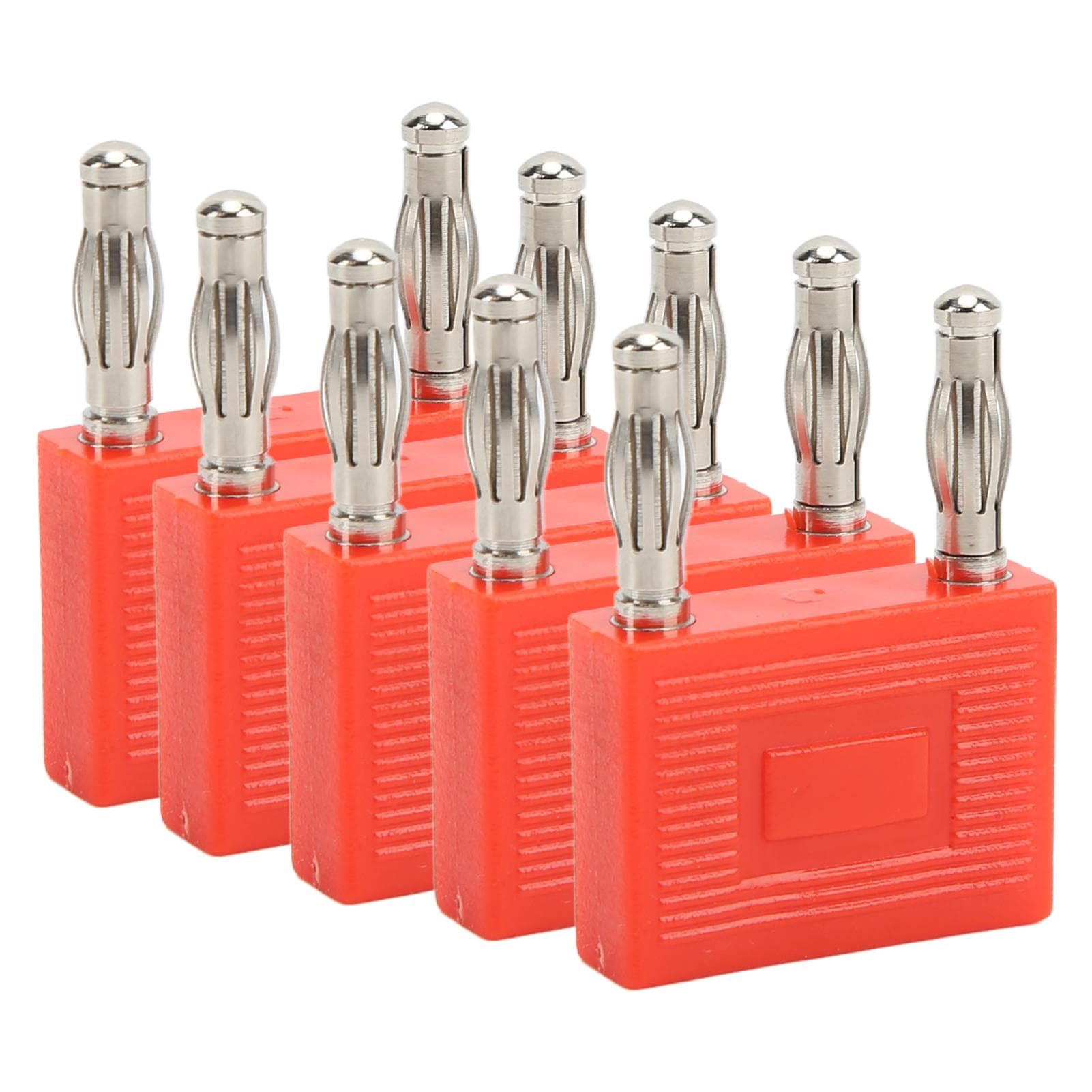 5PCS Double Row Banana Plug Connector Nickel Plated Copper 2 Way Dual Banana Plug for Speaker