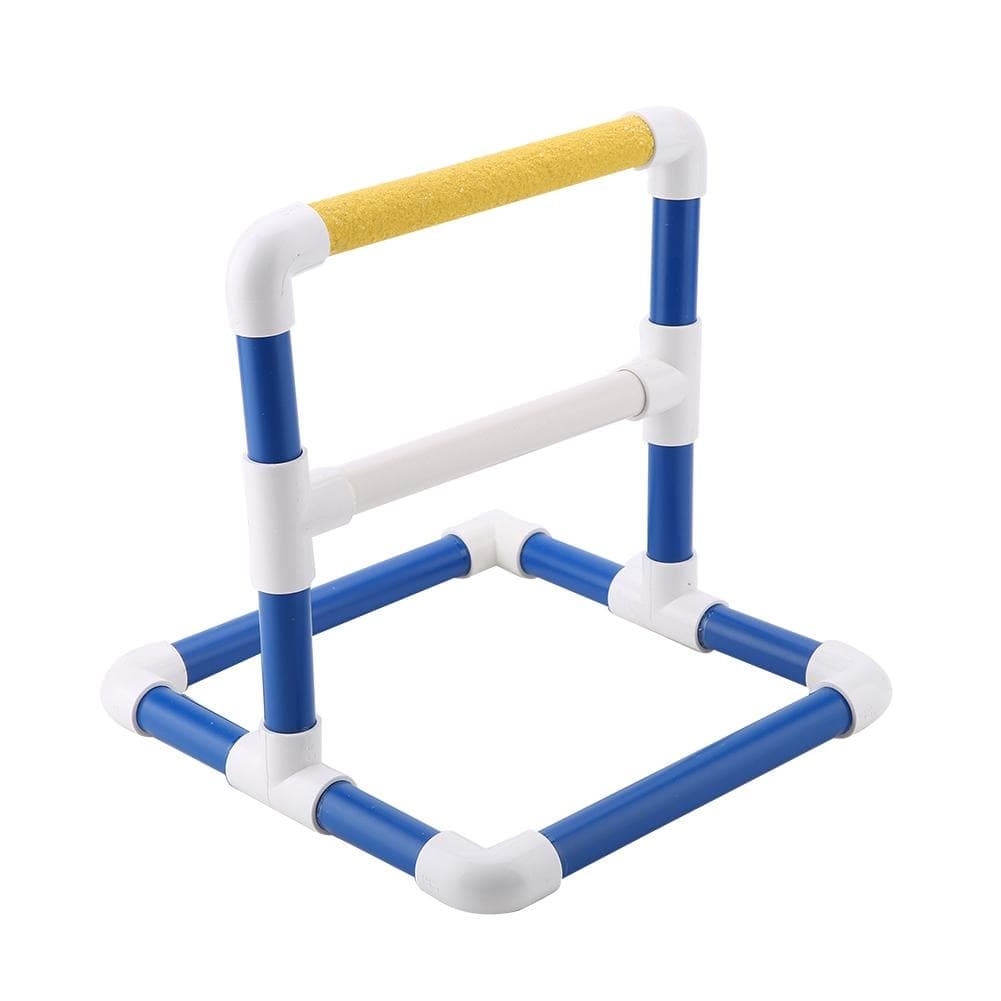 Parrot Stand Perch Rack Bird Play Center Toy Tray Training (Scrub)