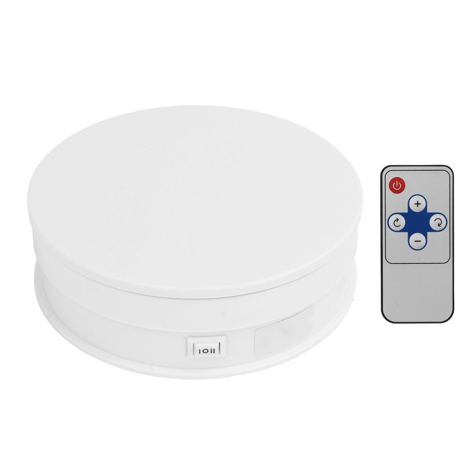 Still Turntable 15cm Remote Control Speed Electric Rotating Turntable Display Stand Photography white
