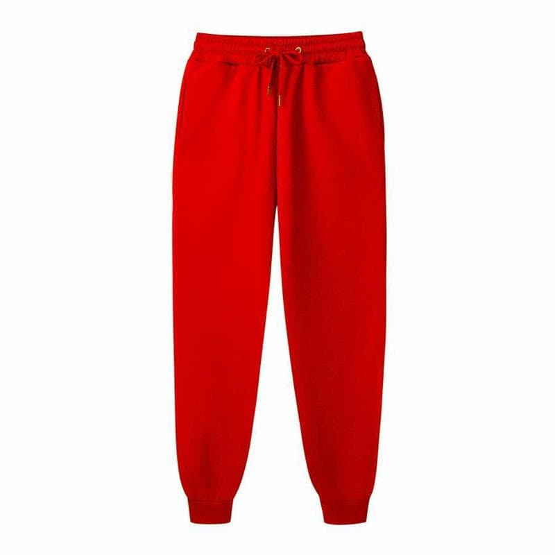 New Men Joggers Brand Male Trousers Casual Pants Sweatpants Jogger 13 Color Workout Sweatpants M red