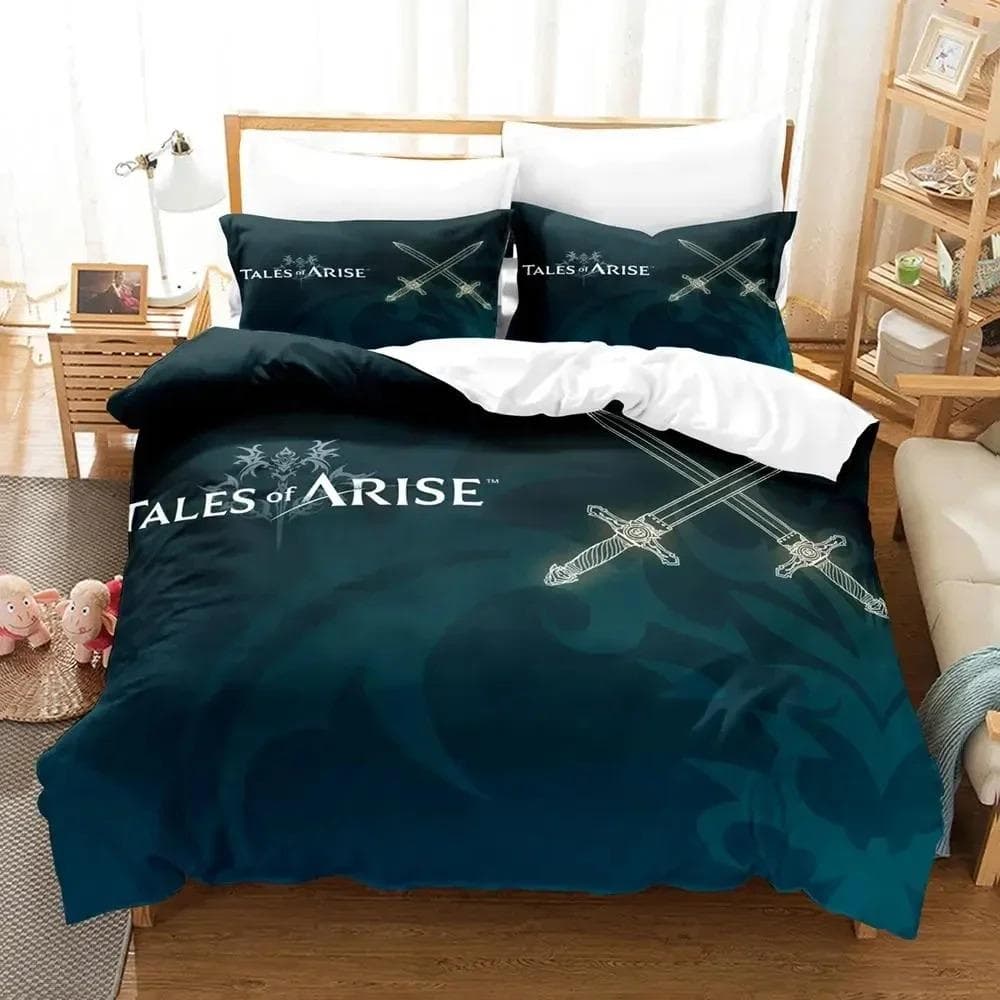 3D Print Game Tales of Arise Bedding Set Duvet Cover Bed Set Quilt Cover Pillowcase Comforter king Queen Size Boys Adult 70x133cm 2pcs
