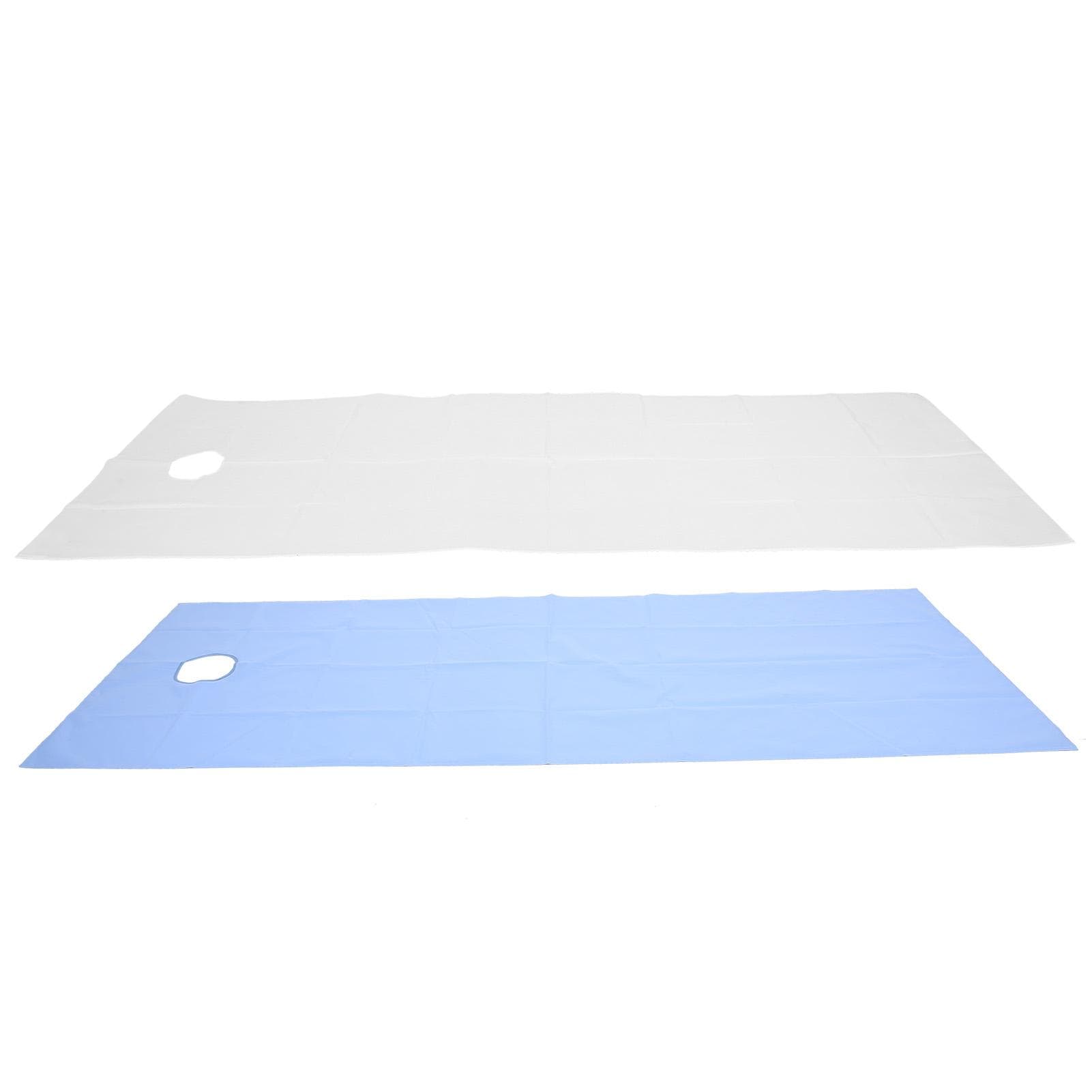 2pcs Disposable Bed Sheets Breathable Waterproof Polyester Massage Bed Cover for Beauty Salon(White multicolour