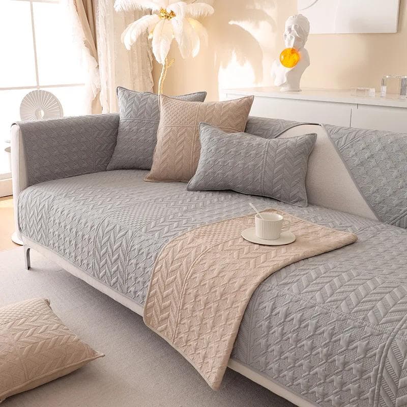 Nordic Idyllic Sofa Cover Cotton Sanding Sofa Mat Cover Universal Corner Sofa Towel Non-Slip Couch Cover Living Room Multi-size 70x70cm 1pcs