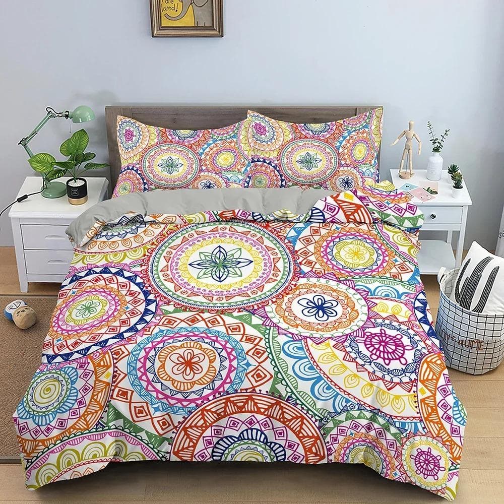 Mandala Pattern Bedding Set Floral Flower Duvet Cover Set Luxury Cozy Quilt Cover For Bedroom King Full Twin Bedclothes 70x133cm 2pcs