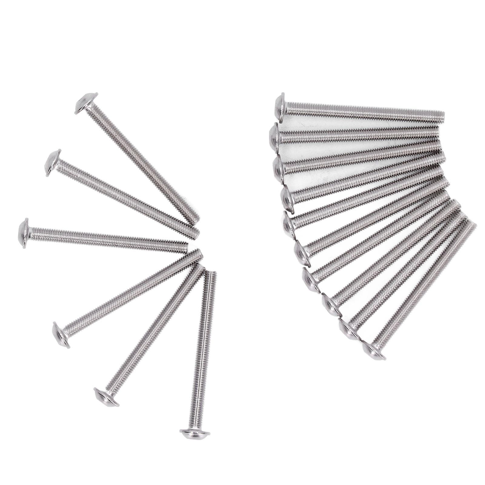 50Pcs Flanged Button Head Screws A2?70 Stainless Steel Buttons Heads Socket Caps Bolts KitM6x35mm