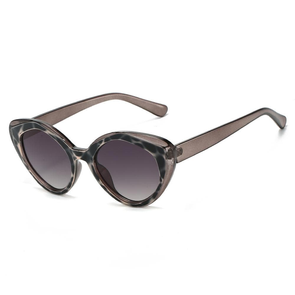 New Retro Leopard Print Gradient Cat Eye Women Sunglasses UV400 Contrast Color Frame Fashion Sun Glasses as picture