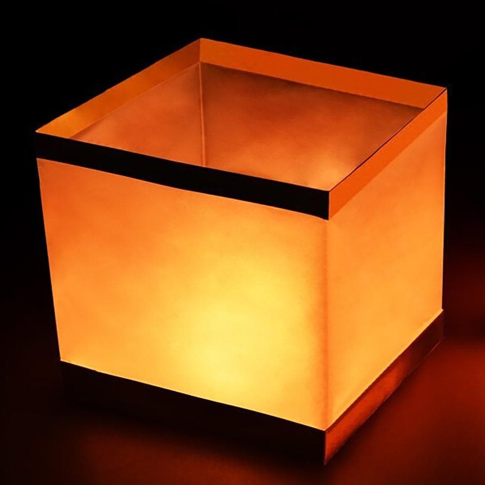 Floating Water Square Lantern Paper Lanterns Wishing Lantern Floating Candle For Party Birthday Wedding Decoration L white