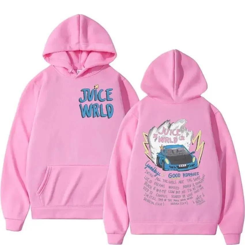 Male and Female Rapper Juice Wrld Hooded Sweatshirt Urban Fashion Sweatshirt Popular Hip-hop Sweatshirt Long Sleeved Streetwear XL