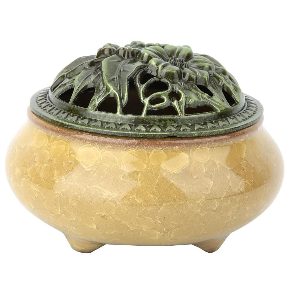 Vintage Ceramic Censer Incense Burner Set Tea House Yoga Studio Home Decoration (#03)