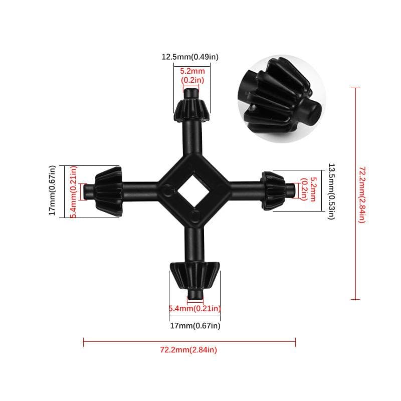 4 Way Chuck Key, Universal Drill Chuck Key, Handheld 4 In 1 Drills Chuck Key For Most Drills And Power Tools black